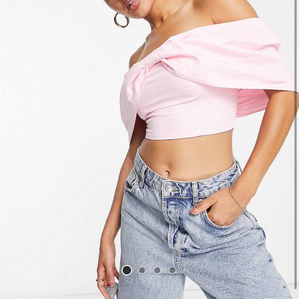 ASOS off the should bow top